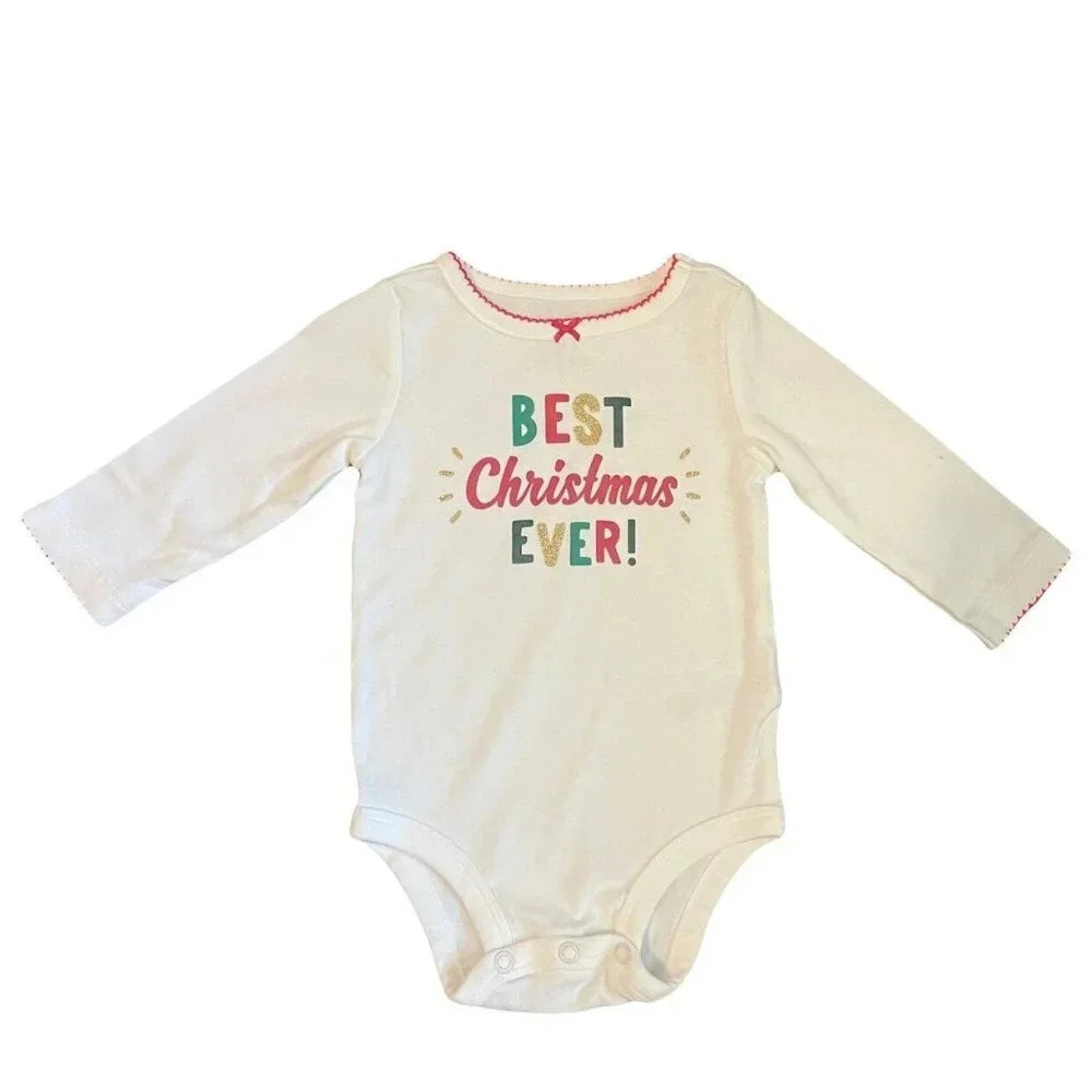 Carter's 6 Months "Best Christmas Ever" Long Sleeve Bodysuit